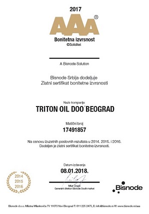 Zlatni sertifikat bonitetne izvrsnosti 2017